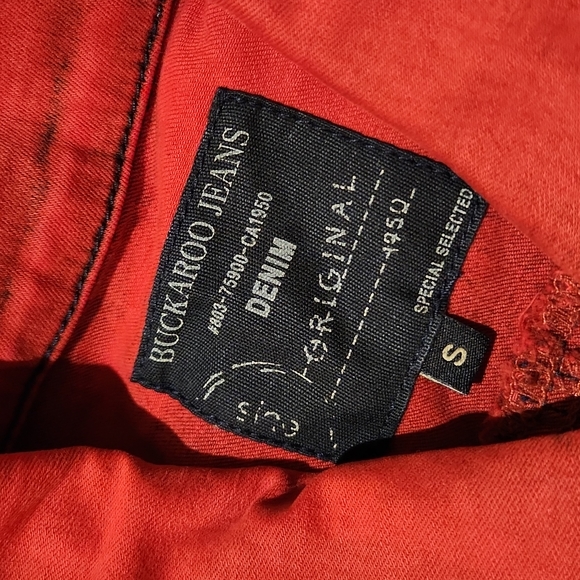 BUCKAROO Rare Vintage Denim Vest Red Men/ Women Size S/M - Picture 3 of 4